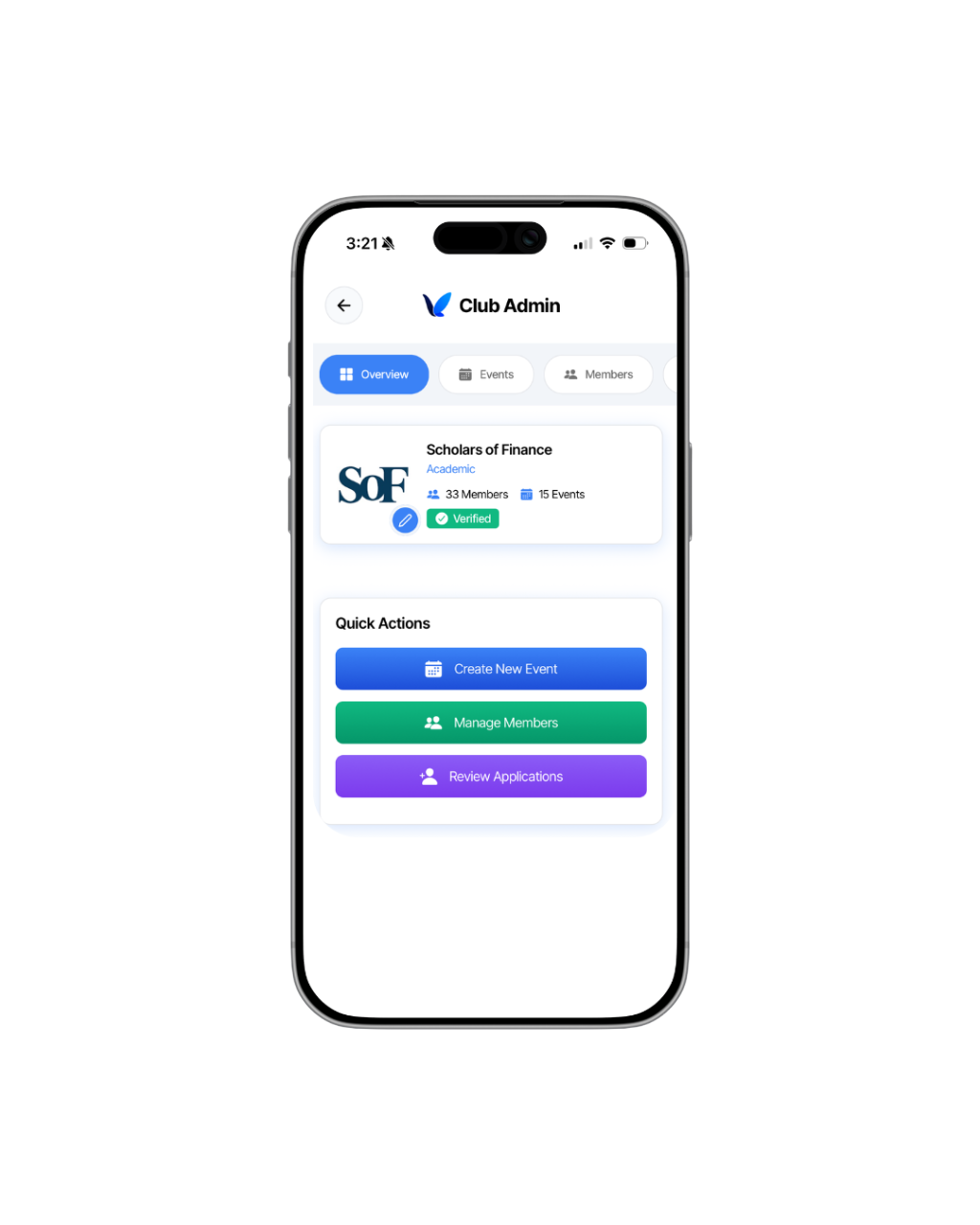 VibeLink Student Admin Dashboard